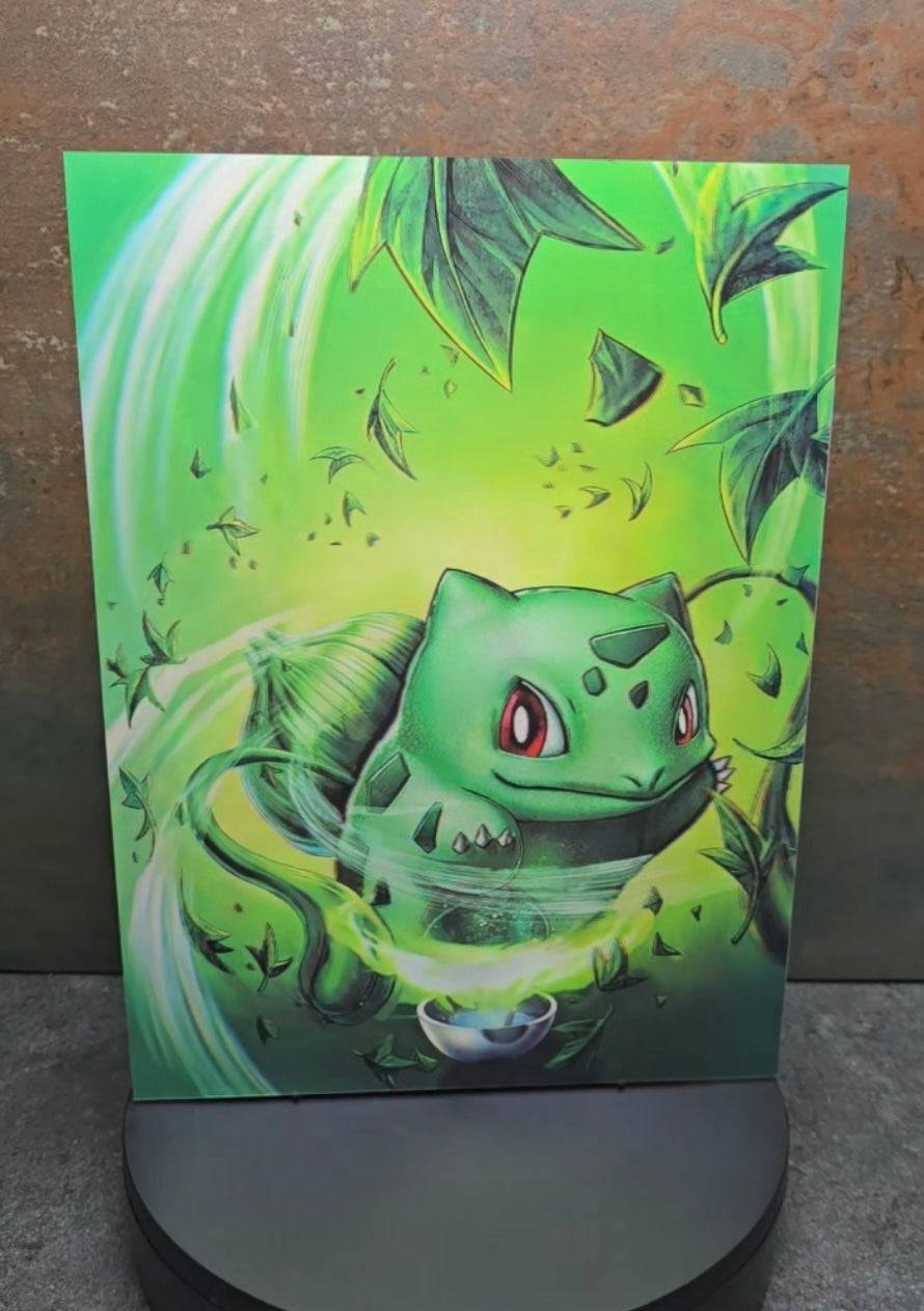 Pokémon Starter Trio - 3D Lentikularbild mit 3 Motiven