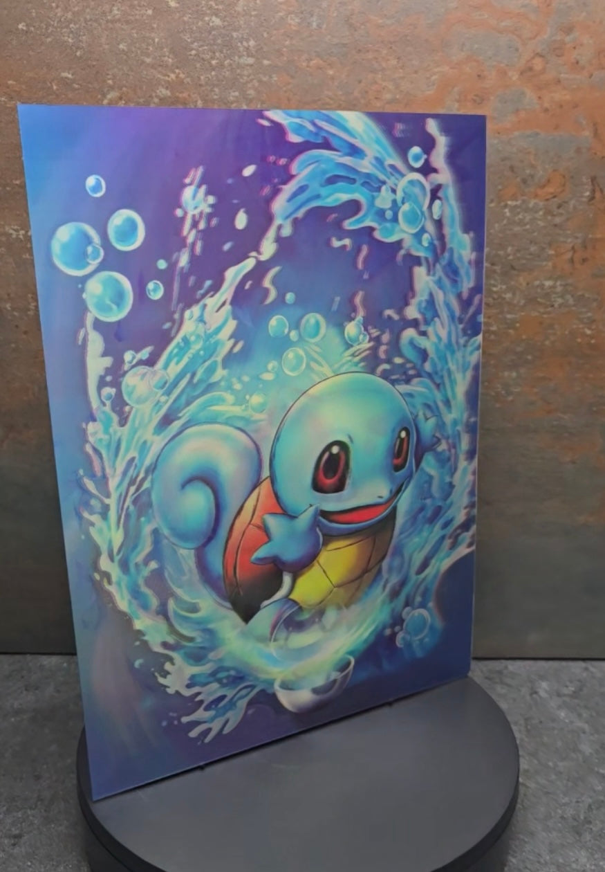 Pokémon Starter Trio - 3D Lentikularbild mit 3 Motiven