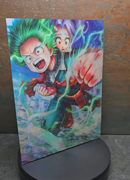 My Hero Academia Helden - 3D Lentikularbild mit 3 Motiven