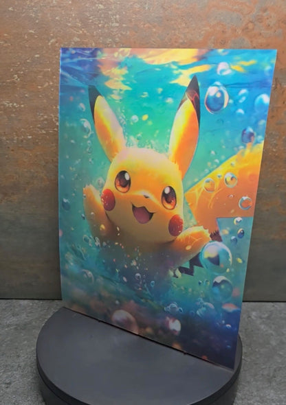 Pikachu - 3D Lentikularbild mit 3 Motiven