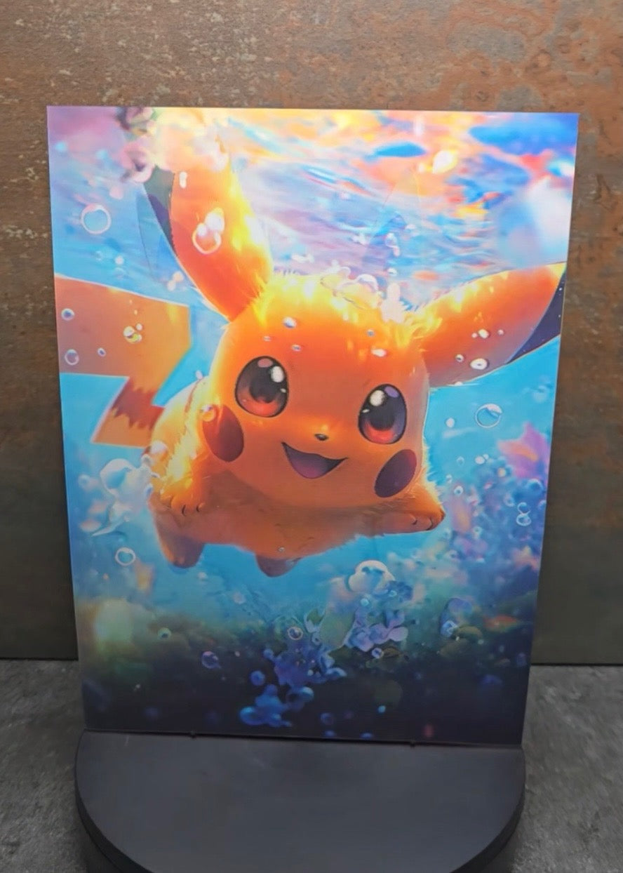 Pikachu - 3D Lentikularbild mit 3 Motiven