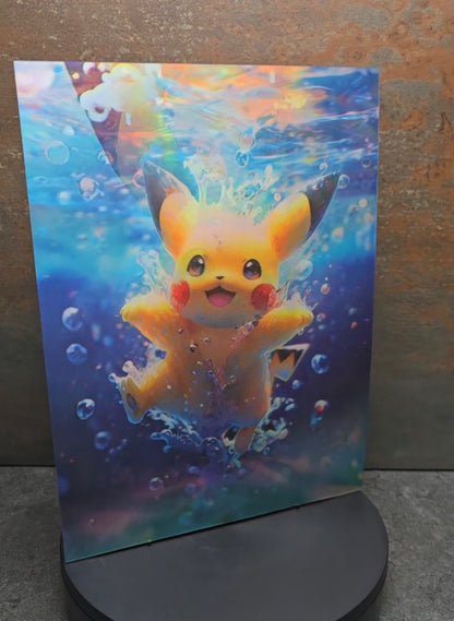 Pikachu - 3D Lentikularbild mit 3 Motiven