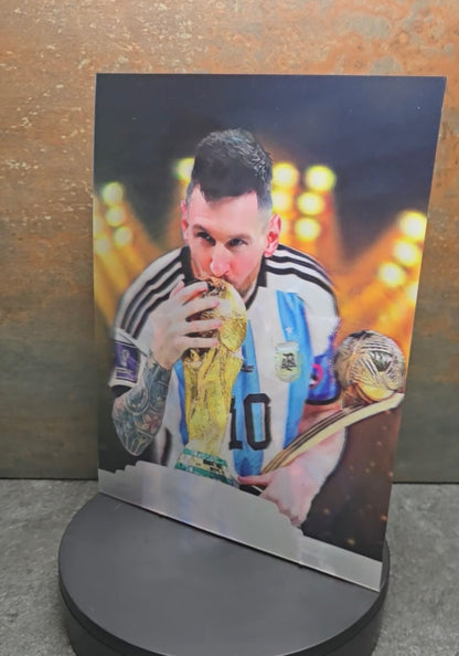 Lionel Messi - 3D Lentikularbild mit 3 Motiven