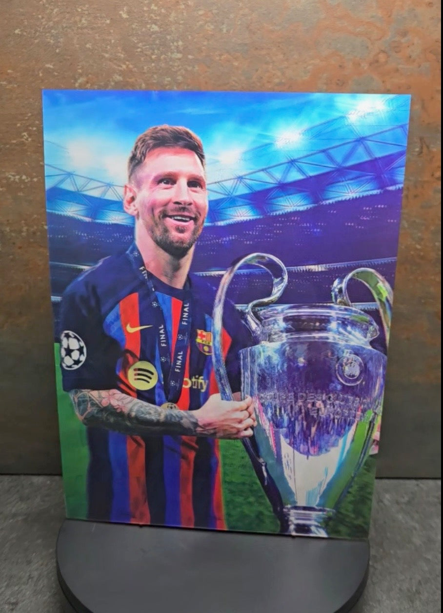 Lionel Messi - 3D Lentikularbild mit 3 Motiven