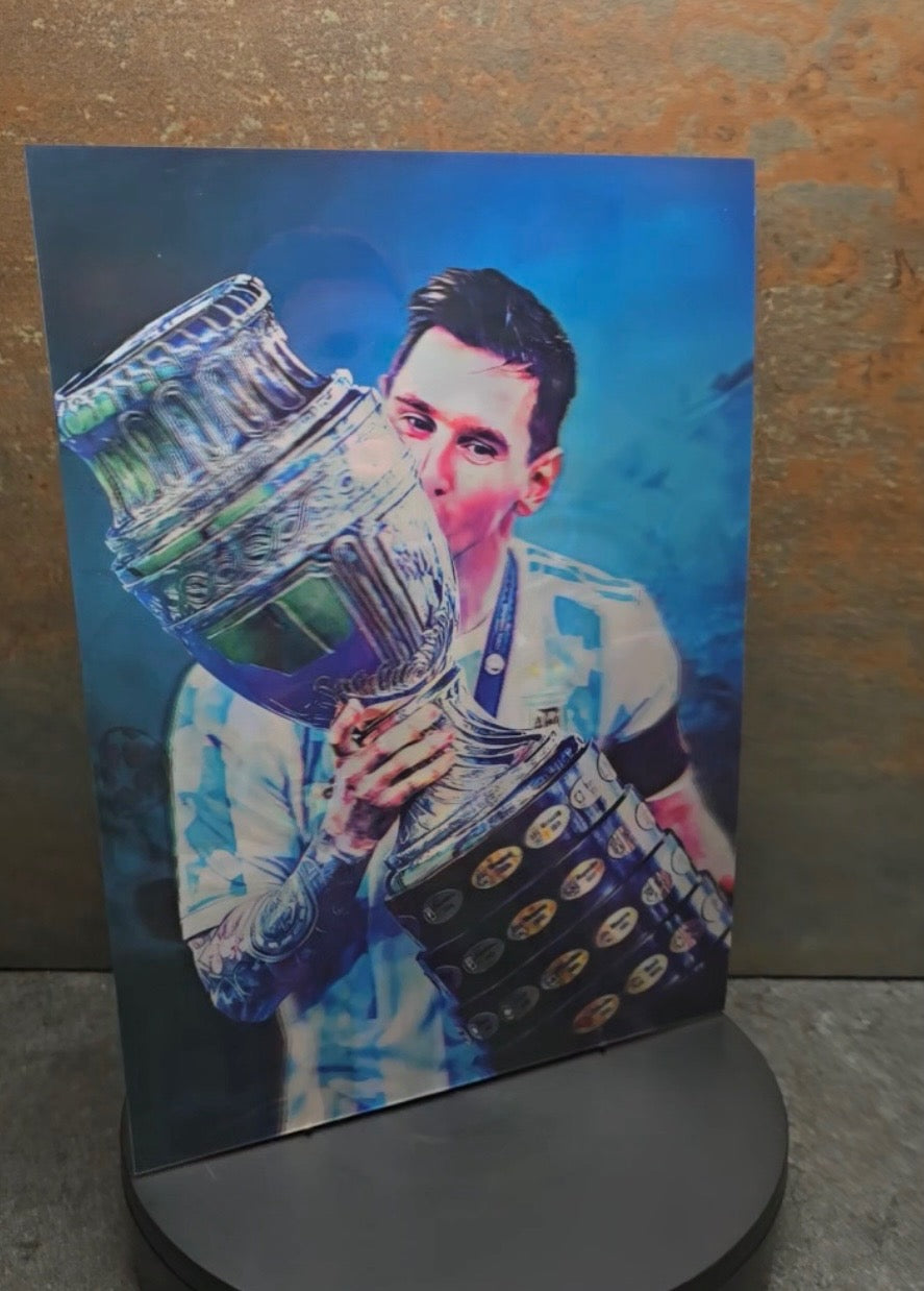 Lionel Messi - 3D Lentikularbild mit 3 Motiven