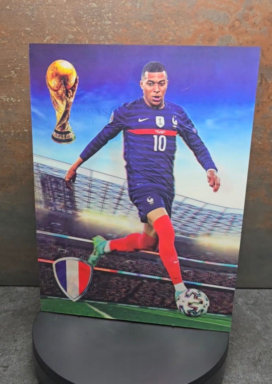 Kylian Mbappé - 3D Lentikularbild mit 3 Motiven