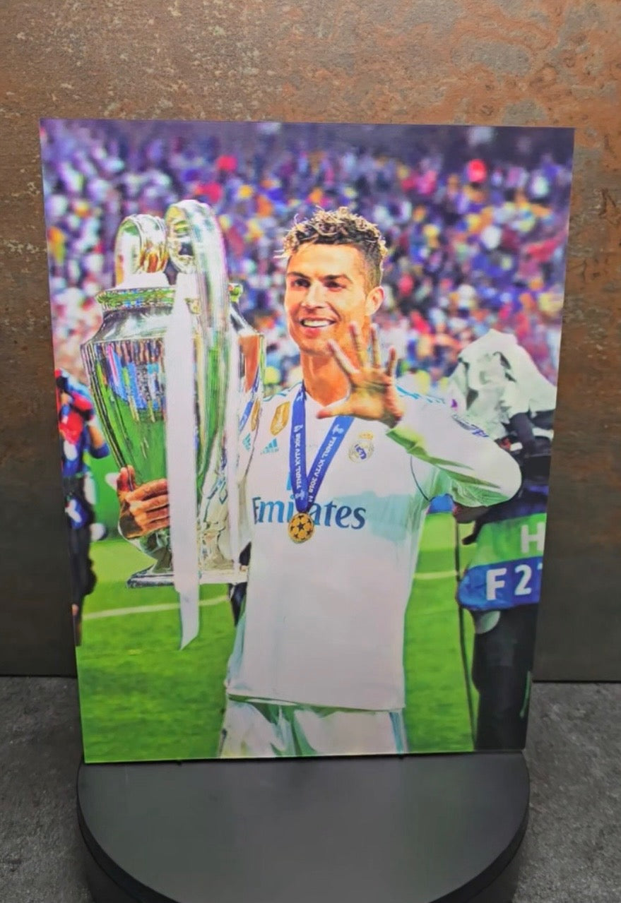Cristiano Ronaldo CR7 - 3D Lentikularbild mit 3 Motiven