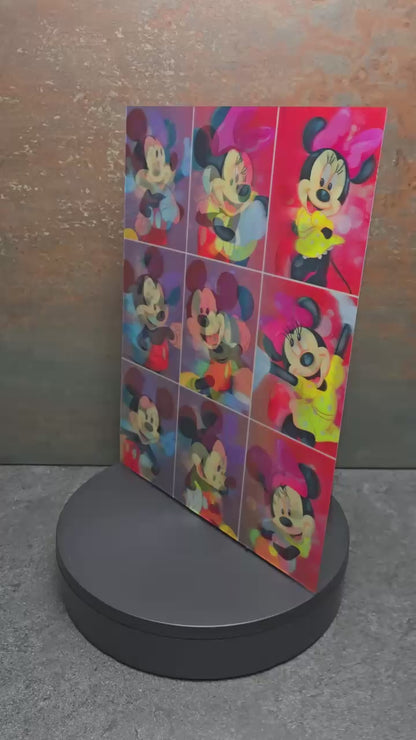 Mickey & Minnie Mouse - 3D Lentikularbild mit 2 Motiven