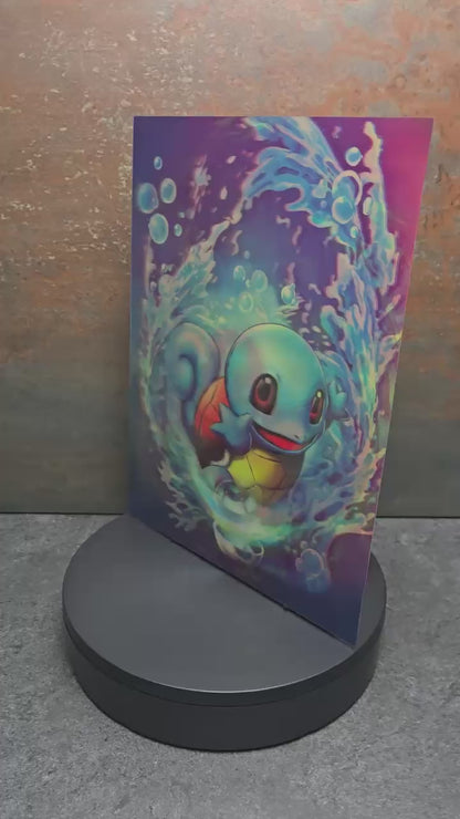 Pokémon Starter Trio - 3D Lentikularbild mit 3 Motiven