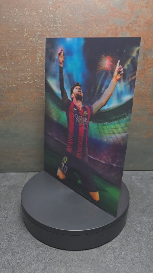 Lionel Messi Torjubel - 3D Lentikularbild mit 4 Motiven