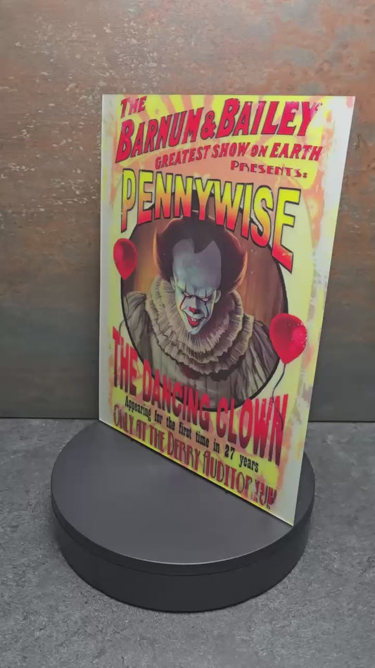 Pennywise IT Circus Poster - 3D Lentikularbild mit 2 Motiven