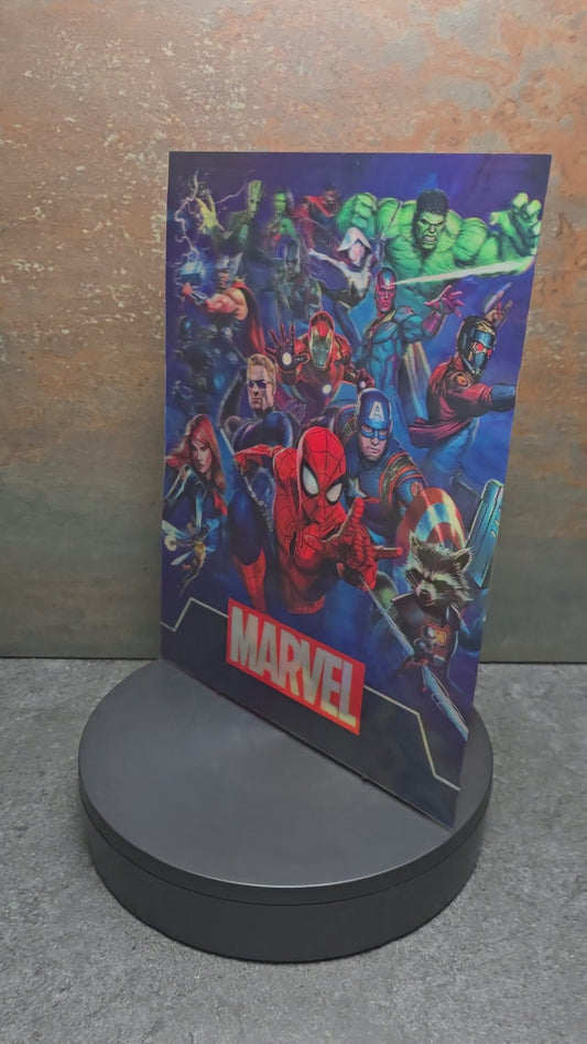 Marvel Heroes & Spider-Man - 3D Lentikularbild mit 2 Motiven