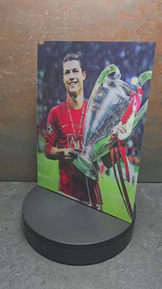 Cristiano Ronaldo CR7 - 3D Lentikularbild mit 3 Motiven
