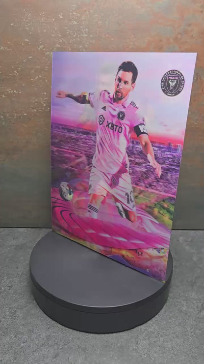 Lionel Messi PSG - 3D Lentikularbild mit 3 Motiven
