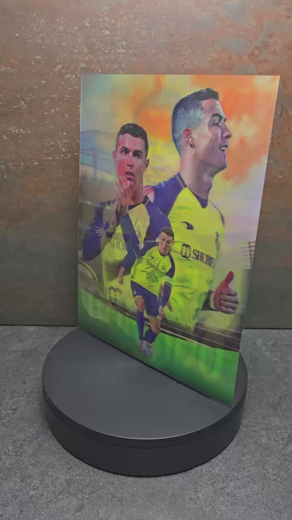 Cristiano Ronaldo Al-Nassr - 3D Lentikularbild mit 3 Motiven