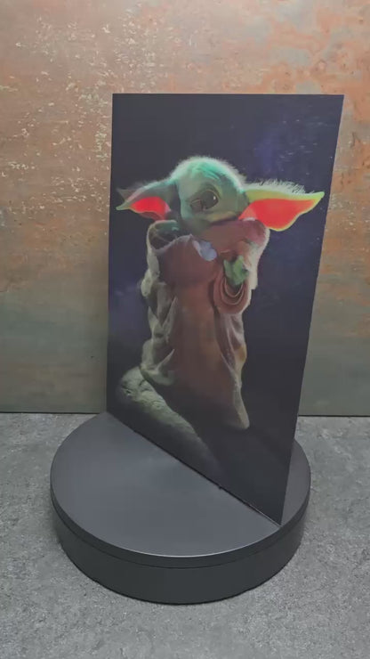 Baby Yoda Grogu - 3D Lentikularbild mit 2 Motiven