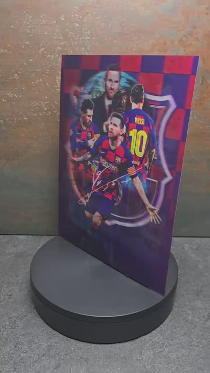 Lionel Messi Weltmeister Montage - 3D Lentikularbild mit 3 Motiven