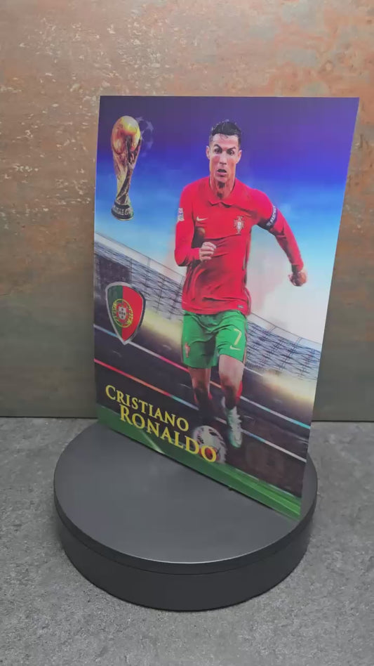Cristiano Ronaldo Portugal - 3D Lentikularbild mit 3 Motiven