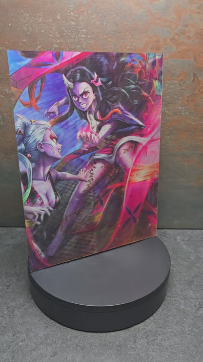 Demon Slayer Hashira & Nezuko - 3D Lentikularbild mit 3 Motiven