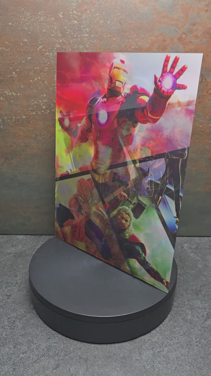 DC & Marvel Superhero Montage - 3D Lentikularbild mit 3 Motiven