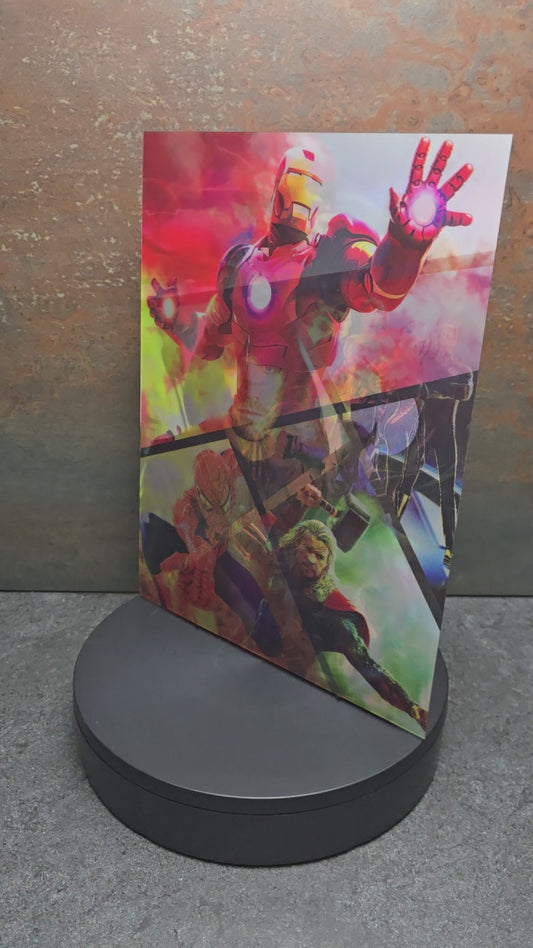 DC & Marvel Superhero Montage - 3D Lentikularbild mit 3 Motiven