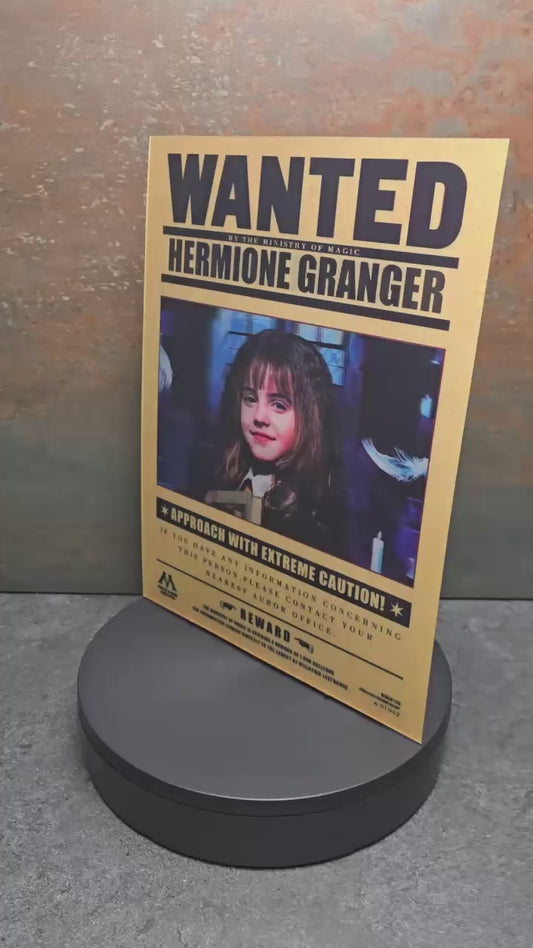 Harry Potter Wanted Posters 3 Hauptcharaktere - 3D Lentikularbild mit 3 Motiven