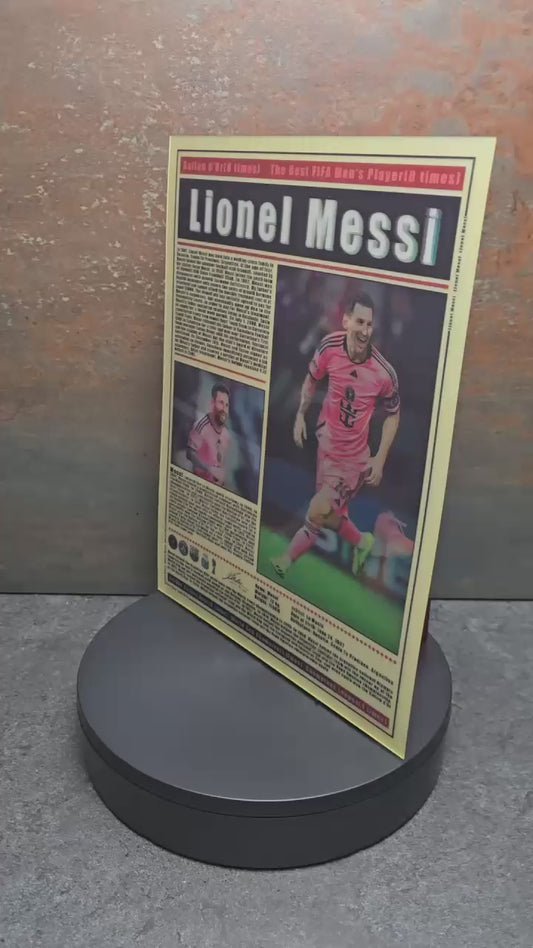 Lionel Messi Magazin Cover - 3D Lentikularbild mit 3 Motiven