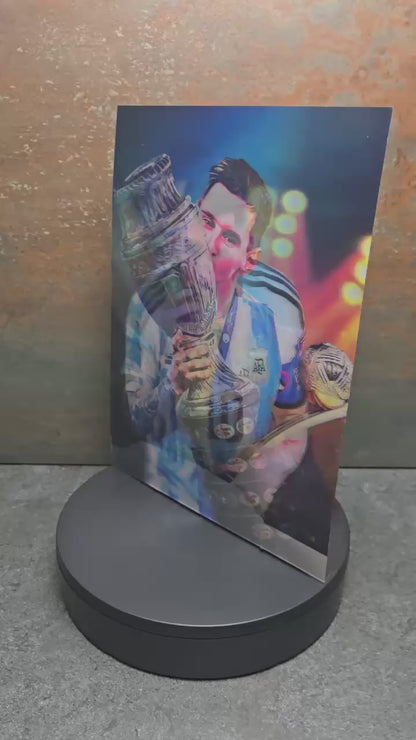 Lionel Messi - 3D Lentikularbild mit 3 Motiven