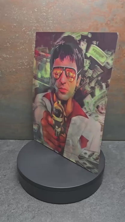 Scarface Tony Montana - 3D Lentikularbild mit 3 Motiven