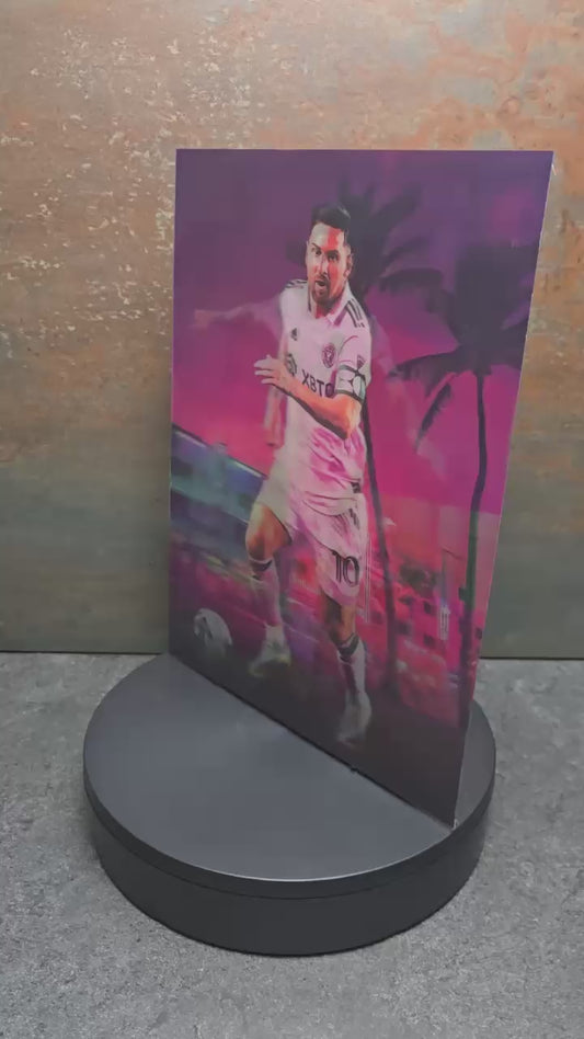 Lionel Messi Inter Miami - 3D Lentikularbild mit 3 Motiven