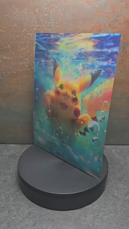 Pikachu - 3D Lentikularbild mit 3 Motiven