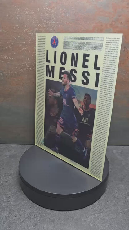 Lionel Messi Zeitschrift - 3D Lentikularbild mit 3 Motiven