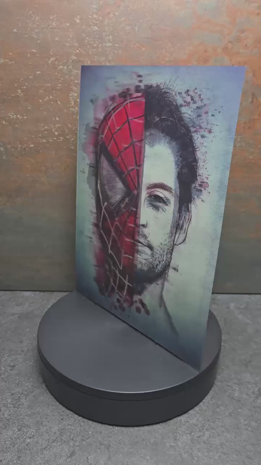 Spider-Man 3 Actors Half Face Half Mask - 3D Lentikularbild mit 3 Motiven