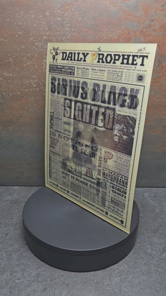 Harry Potter Daily Prophet Newspaper - 3D Lentikularbild mit 3 Motiven