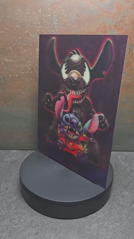 Stitch Transformationen - 3D Lentikularbild mit 3 Motiven